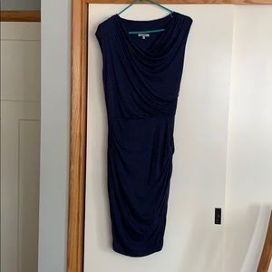 Navy blue fitted dress